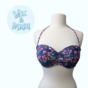 Bandeau Floral Bikini Top By ACX NWOT